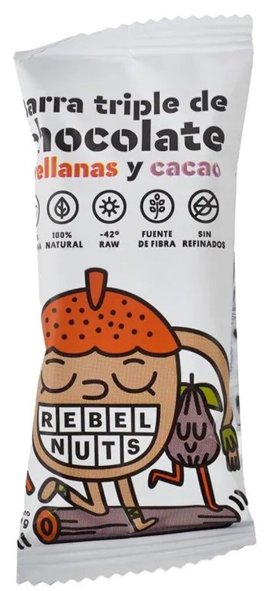 BARRA CEREAL REBEL NUTS 40G CHOCO/AVELL/CACAO 