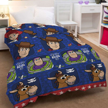 Acolchado Infantil Toy Story 1 Plaza 100% Microfibra Toy story