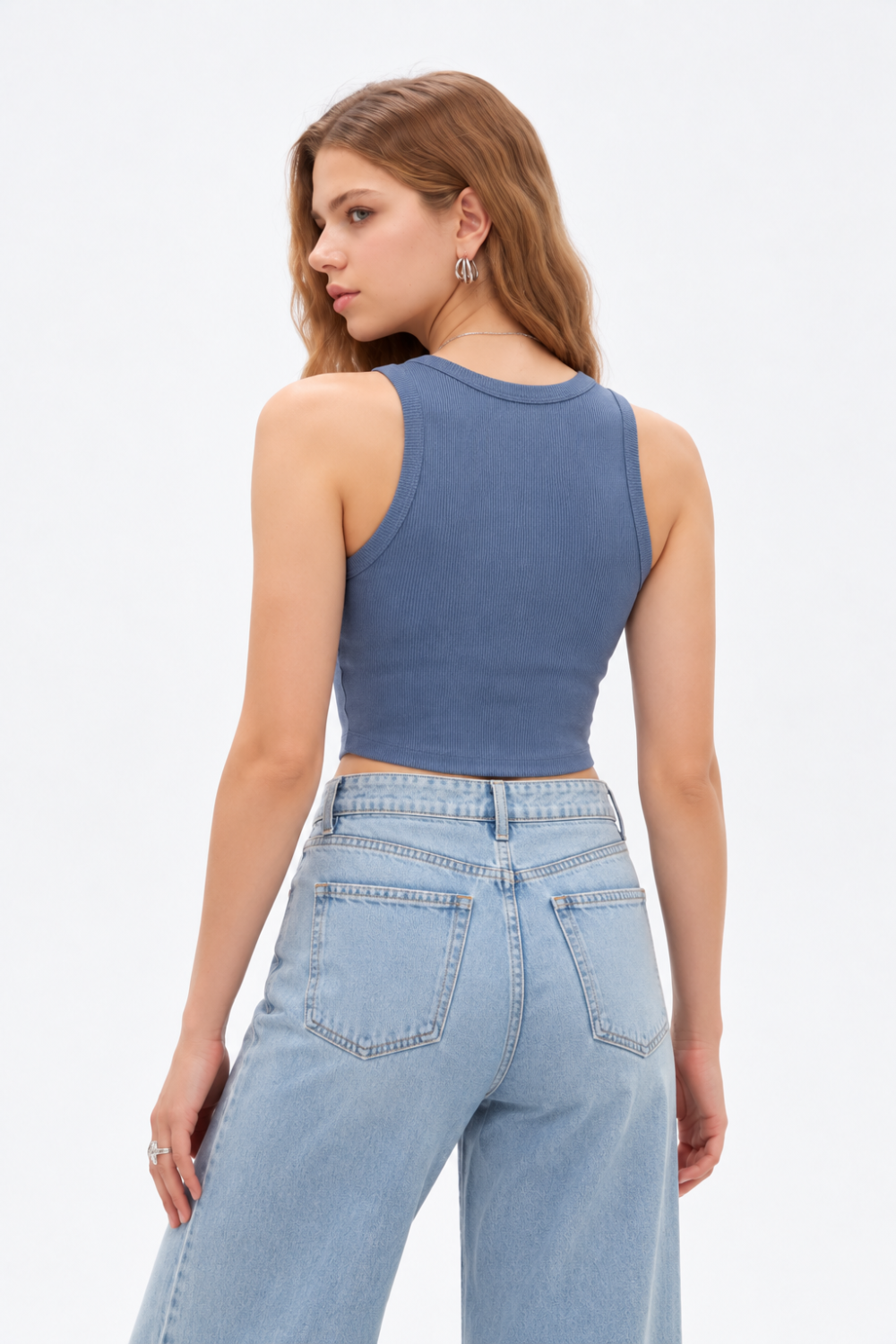 Musculosa Bilto Azul Grisaceo