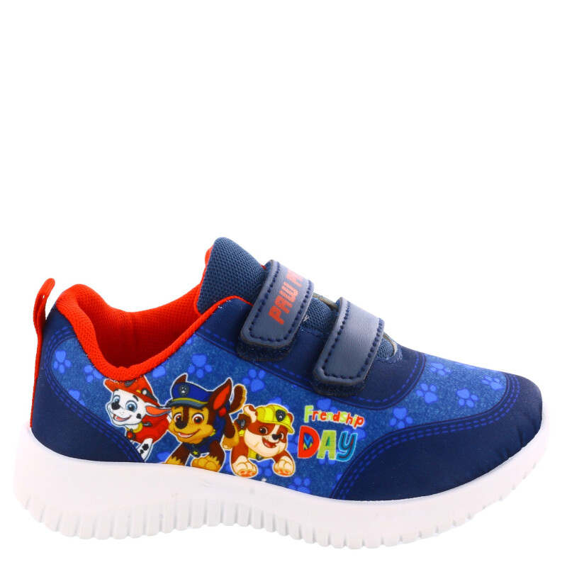 Championes Infantiles Paw Patrol Velcros Azul Marino - Rojo