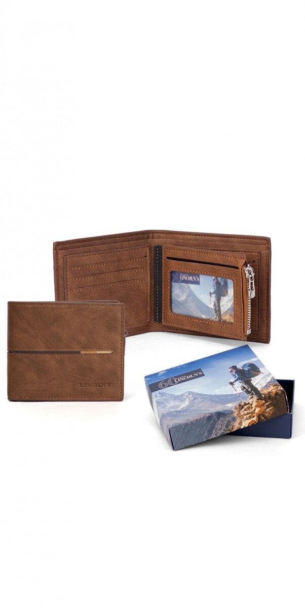 BILLETERA HOMBRE VAN GOGH - MARRON CLARO C/ GUARDA MARRON 
