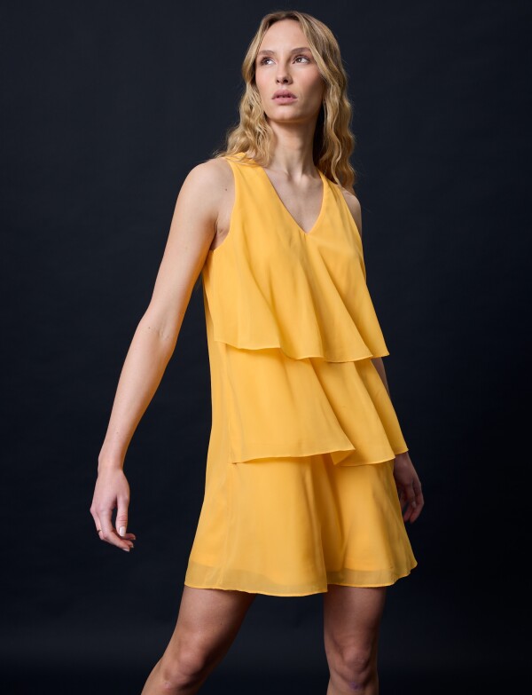 Vestido Capas ANARANJADO