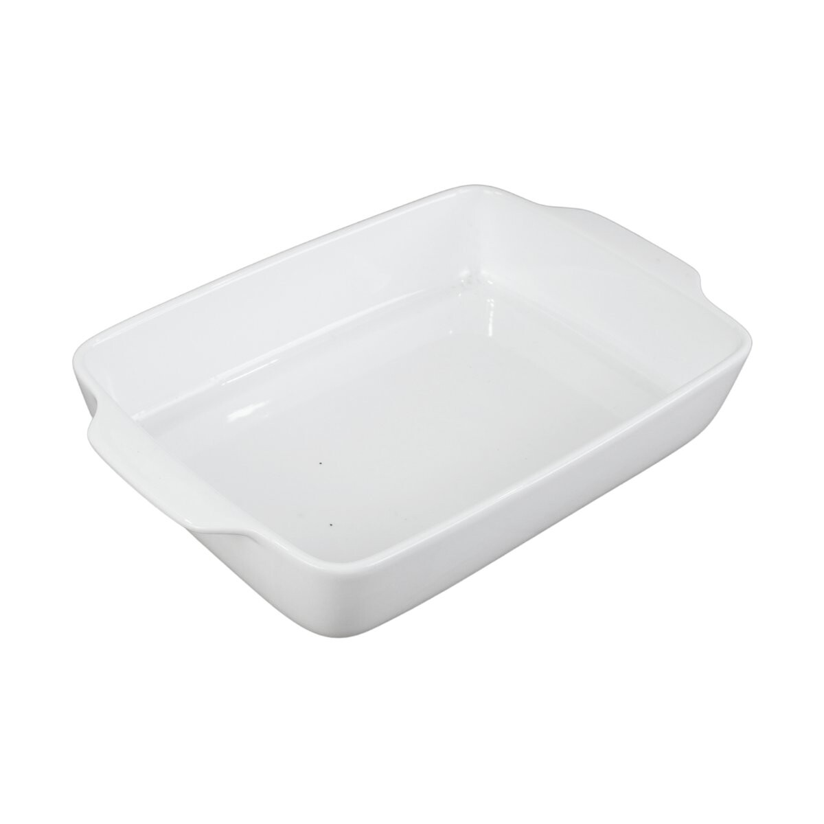 Asadera de ceramica blanca con asas 