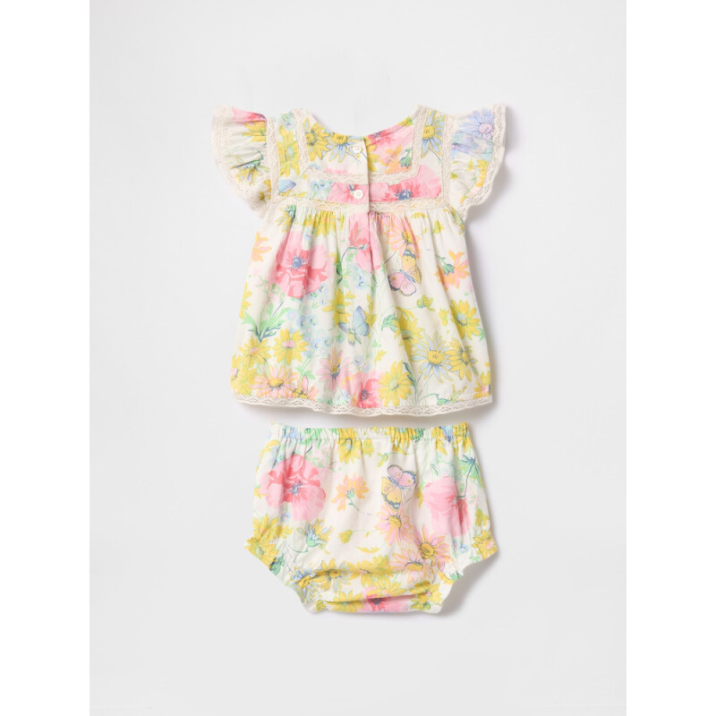 FRCH G 2PC SL FLTR WVN SET SP MULTI FLORAL SP25