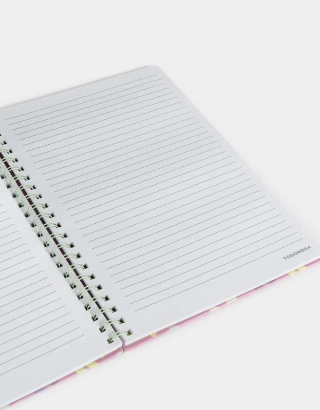 Anotadores Cuadernos y Memos Estampados Cuaderno A4 Con Dije Flor - Combinacion Multicolor
