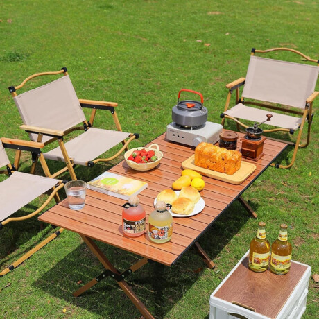 Silla plegable para camping Beige
