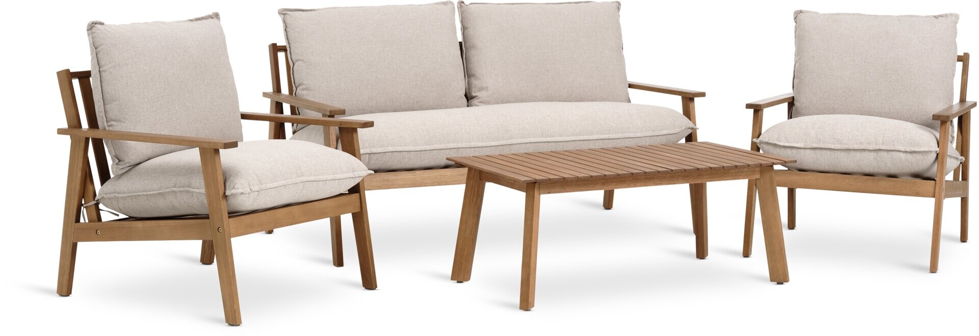 Set jardín RYDDET 4,5 plazas madera dura 