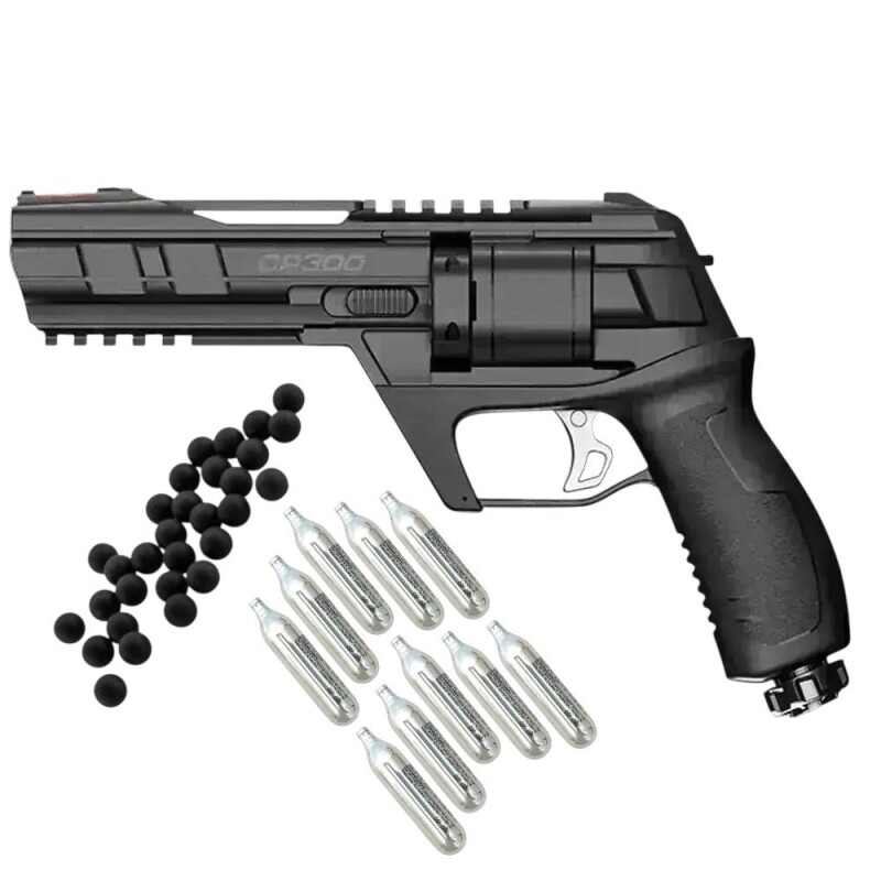 Combo Revolver Traumático Snowpeak + 50 Municiones Y 10 Garrafas Combo Revolver Traumático Snowpeak + 50 Municiones Y 10 Garrafas