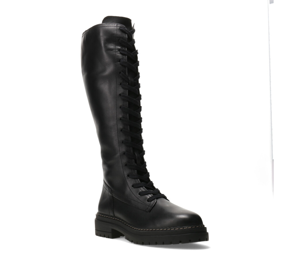 Bota acordonada Preto