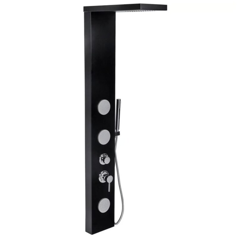 Columna De Ducha Aluminio Negro 3 Jets Sensi D Acqua Columna De Ducha Aluminio Negro 3 Jets Sensi D Acqua