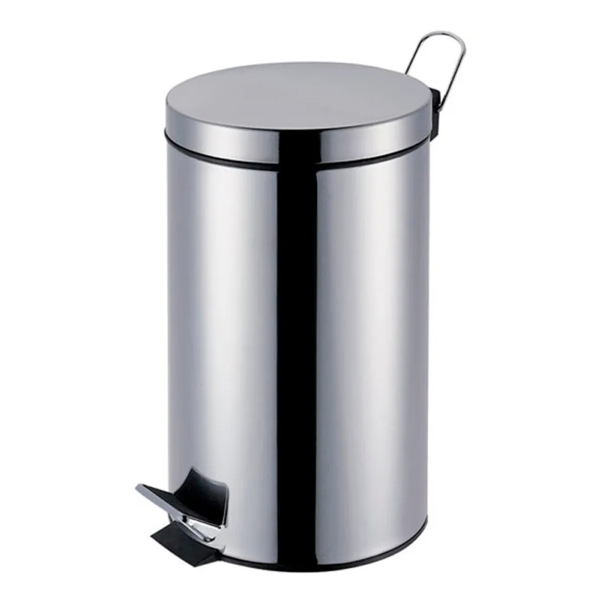 Tarro Residuos Papelera con Pedal Acero Inox 20Lts Mor Agata - Plateado 