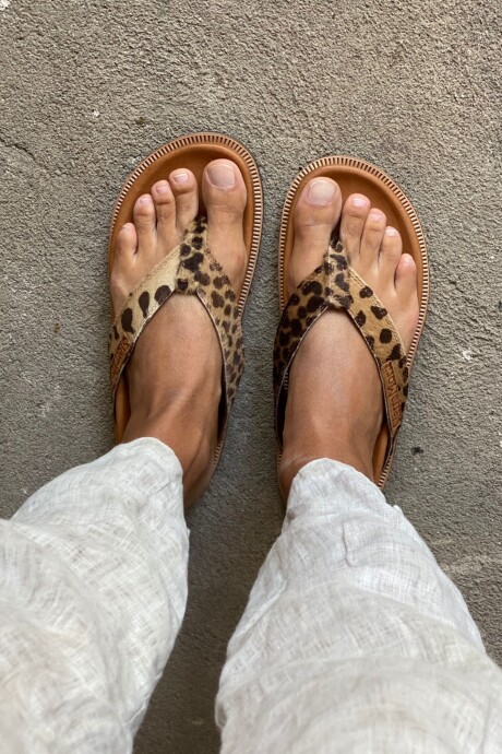 Flip Flop Shoes Leopard