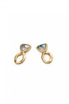 PENDIENTES EN ALEACIAÓN DE METALES BAÑADA EN ORO 18K CON CRISTALES MULTICOLOR Pendiente