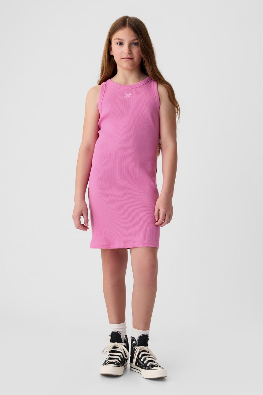 Vestido Rib Niña Indie Pink