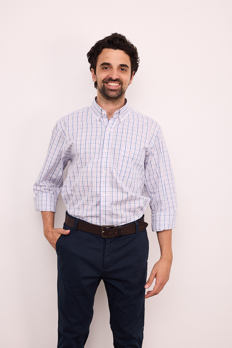Camisa Escocesa Azul y Rosa