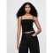 SL CLOSEKNIT CROP TUBE TOP BLACK