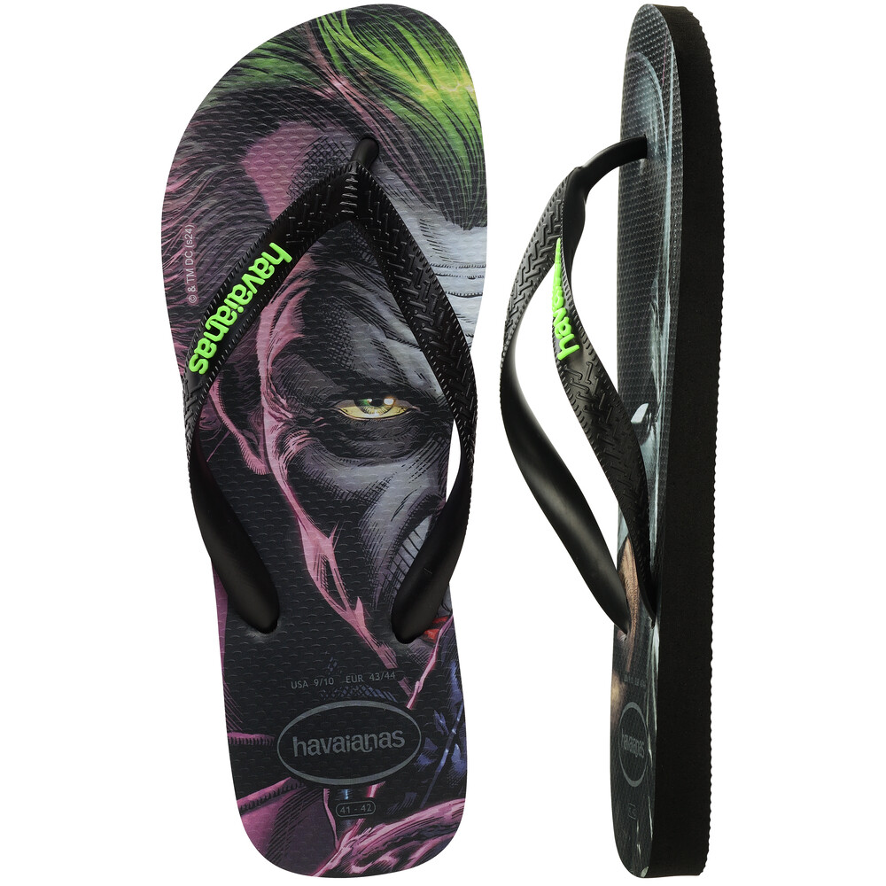 Sandalias Havaianas Top Heróis DC Hombre Negro/Negro/Verde