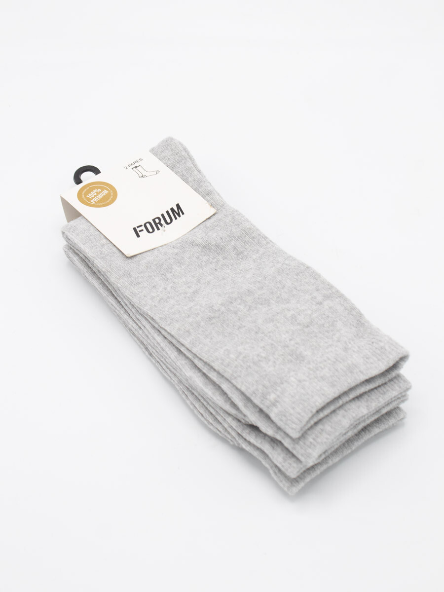 Media Casual Canelon Pack x 2 Pares - Gris Claro 
