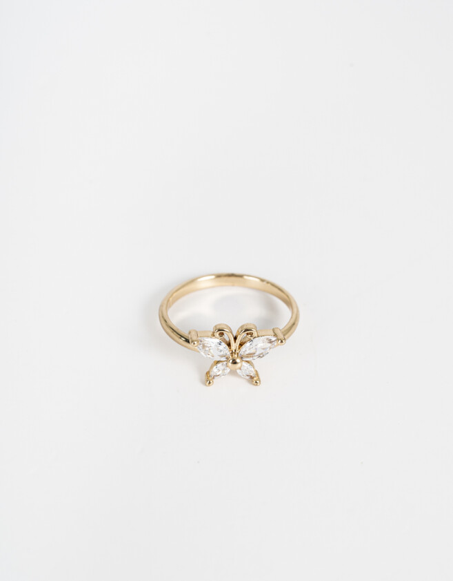 Anillos Chicos Con cubic zirconia Anillo Con Cubic Zirconia - Dorado