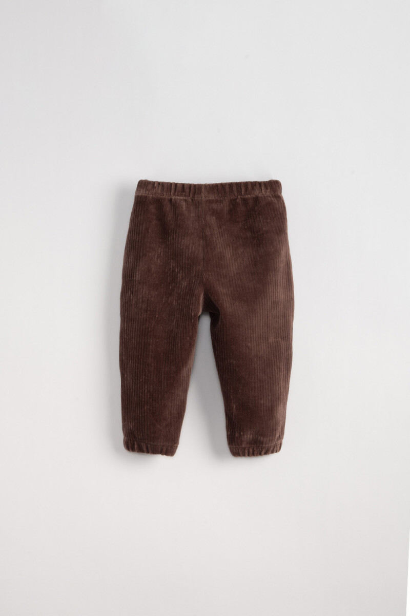 Pantalón jogger de pana Marrón