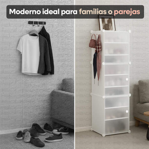 Armario Organizador de Zapatos IMBACK IBK-PLC007 | 3 Pisos, 3 Puertas Esmeriladas, Compacto y Versátil Blanco Armario Organizador de Zapatos IMBACK IBK-PLC007 | 3 Pisos, 3 Puertas Esmeriladas, Compacto y Versátil Blanco