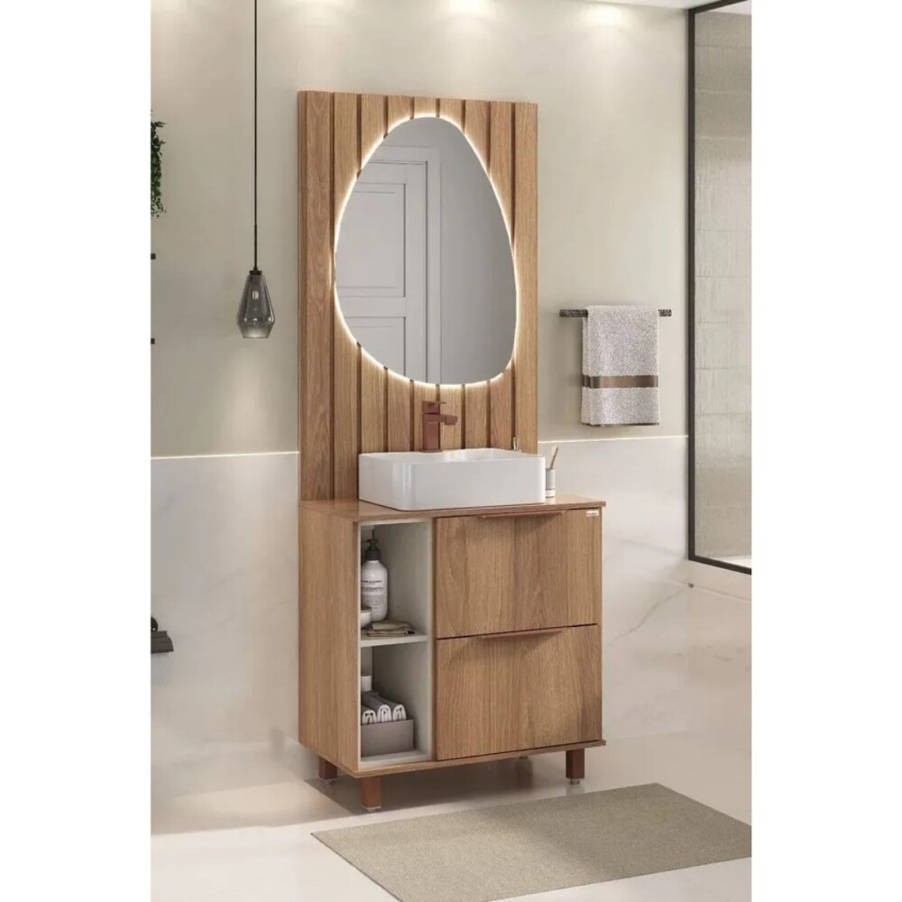 Mueble de baño Livia 78 cm catedral de pie con bacha de loza Mueble De Baño Livia 78 Cm Catedral De Pie Con Bacha De Loza