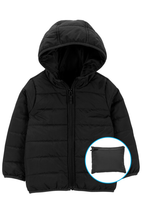 Campera resistente al agua, plegable, negra Sin color