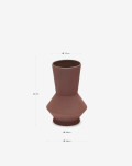 Jarrón Monells de cerámica marrón 24 cm