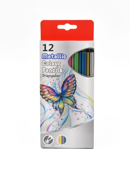 LAPICES COLORES METALIZADOS x 12 MULTICOLOR