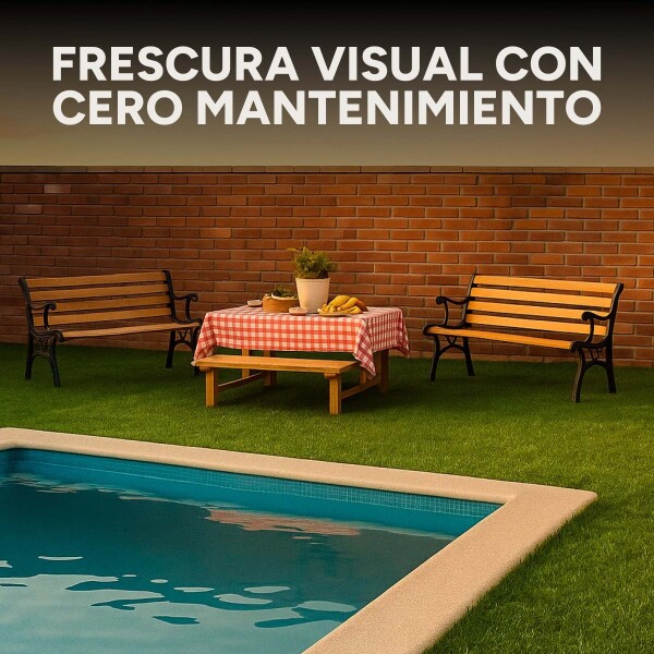Césped Sintético 5 M2 Pasto Artificial Rollo Decoración Color Verde