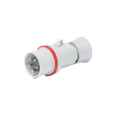 Ficha industrial 3P+T 32A 6HS 380V roja IP44 GG0019
