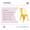 Pack 4 Sillas Tolix Lumax Varios Colores Amarillo