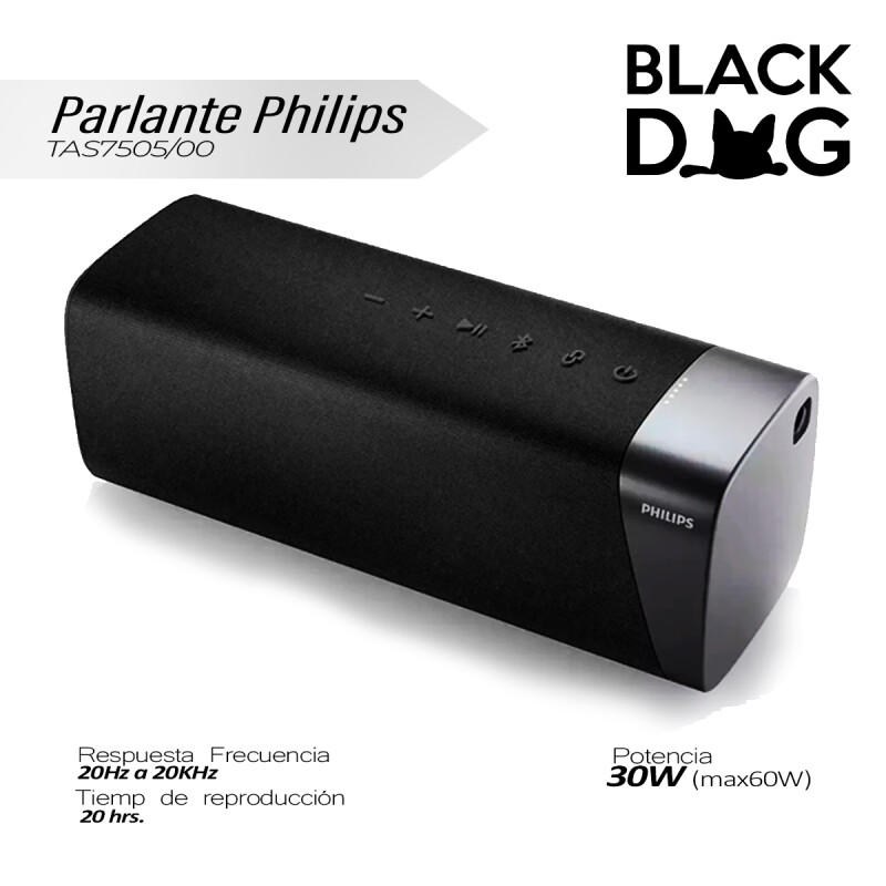 Parlante Bluetooth Philips Tas7505/00 + Auriculares Parlante Bluetooth Philips Tas7505/00 + Auriculares
