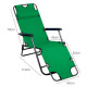 Silla Reposera Catre Plegable Anatómica Liviana Con Almohada Verde