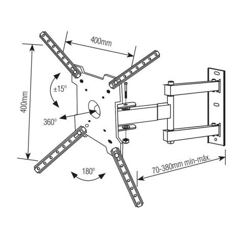 Soporte Brasforma De 10” a 55” 180 Grados SBRP1040 Soporte Brasforma De 10” a 55” 180 Grados SBRP1040
