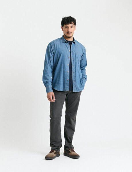 012468 CAMISA TIPO JEAN HARRY Azul