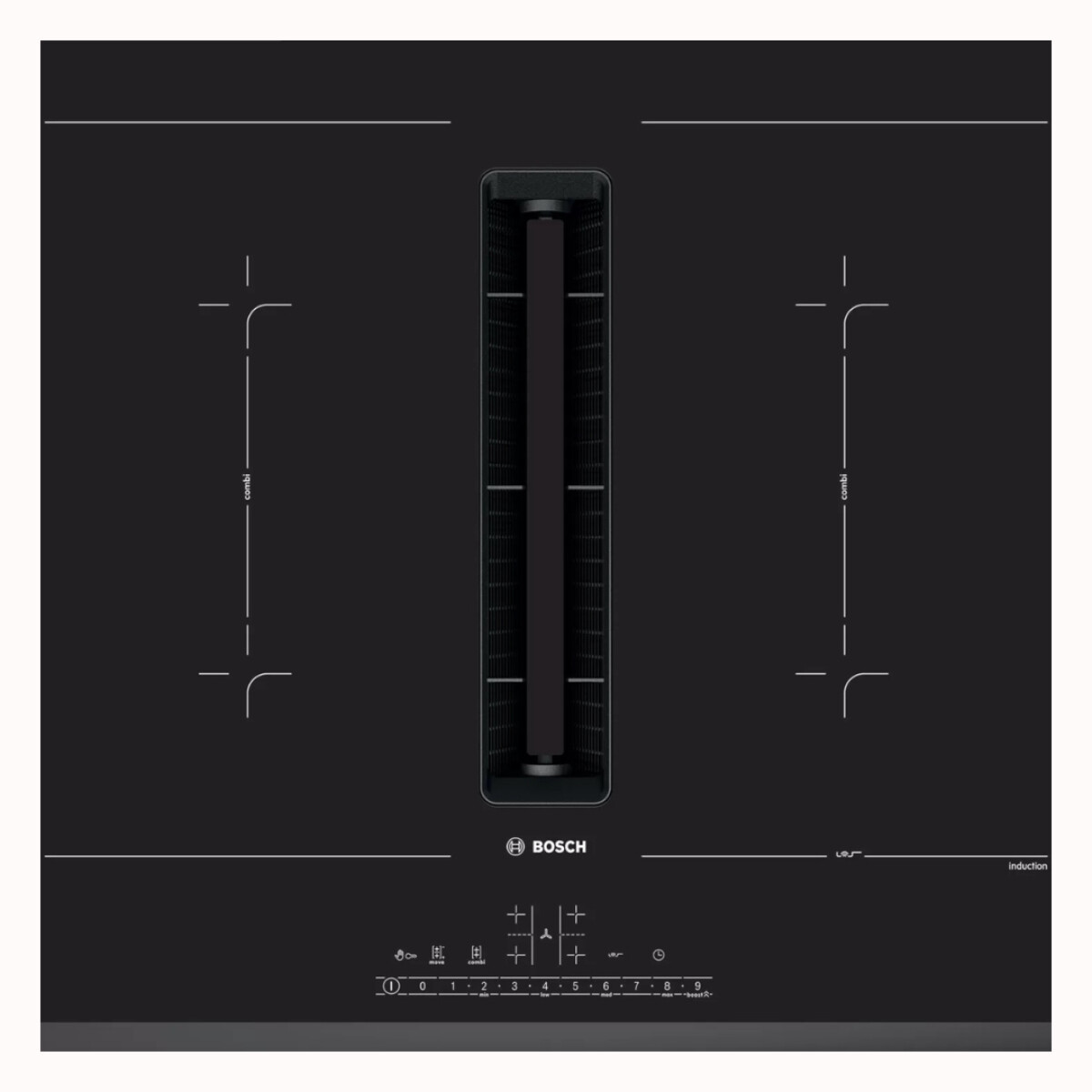 Placa de Inducción Con Extractor Bosch PVQ731F25E - Negro 