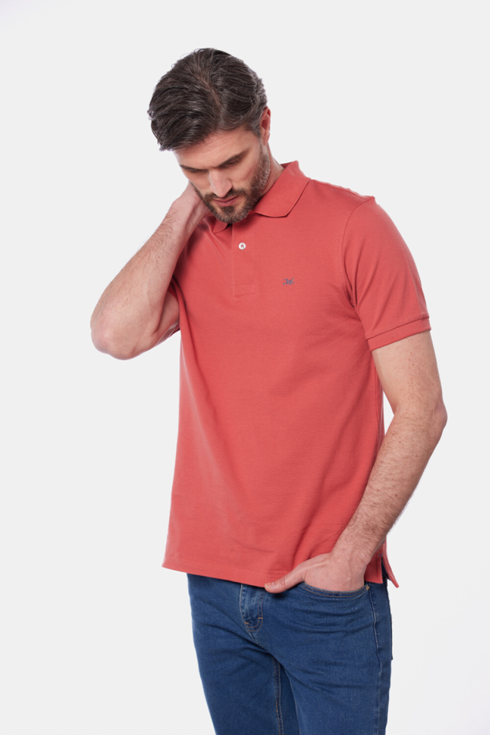 REMERA POLO LISA Ladrillo