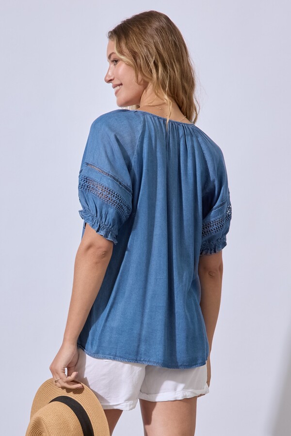 Blusa Lyocell Puntilla JEAN