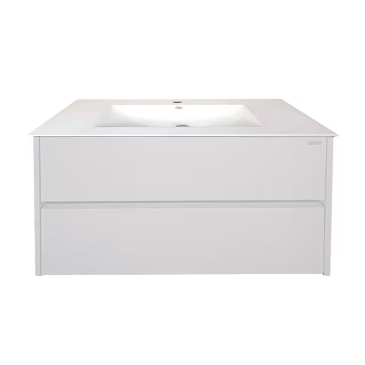 Mueble De Baño Suspendido White 80 Cm Con Bacha De Loza 