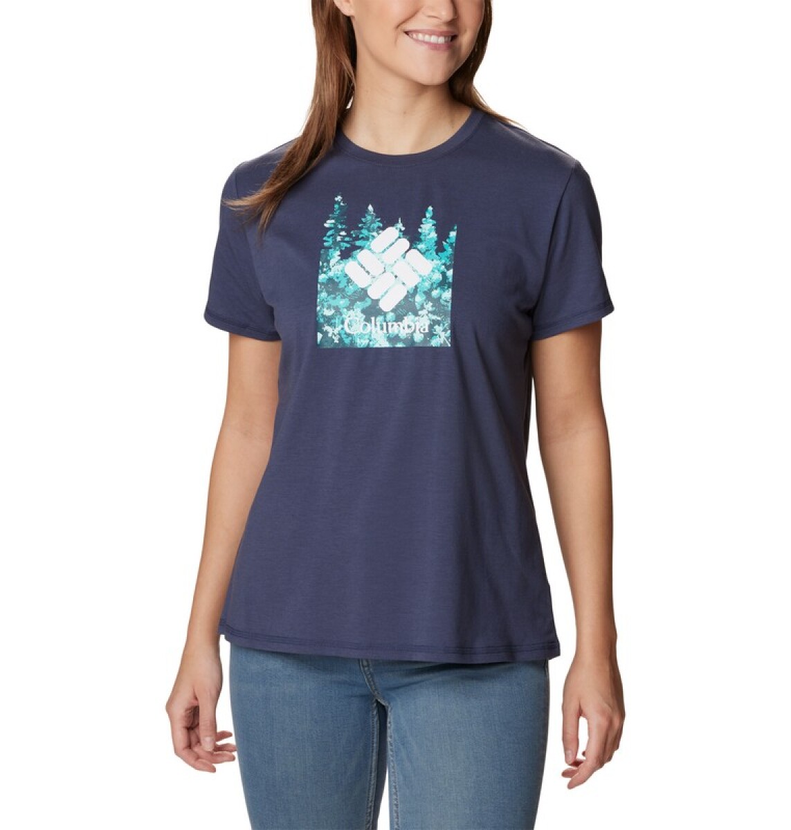 Remera Sun Trek SS Graphic Mujer - NOCTURNAL GEM 