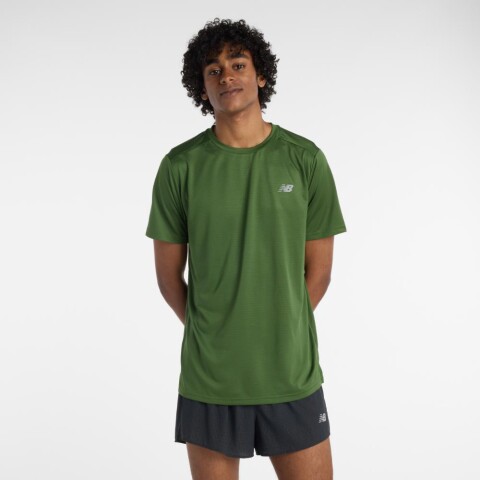Polo Running Sport Essentials T-Shirt Hombre Green