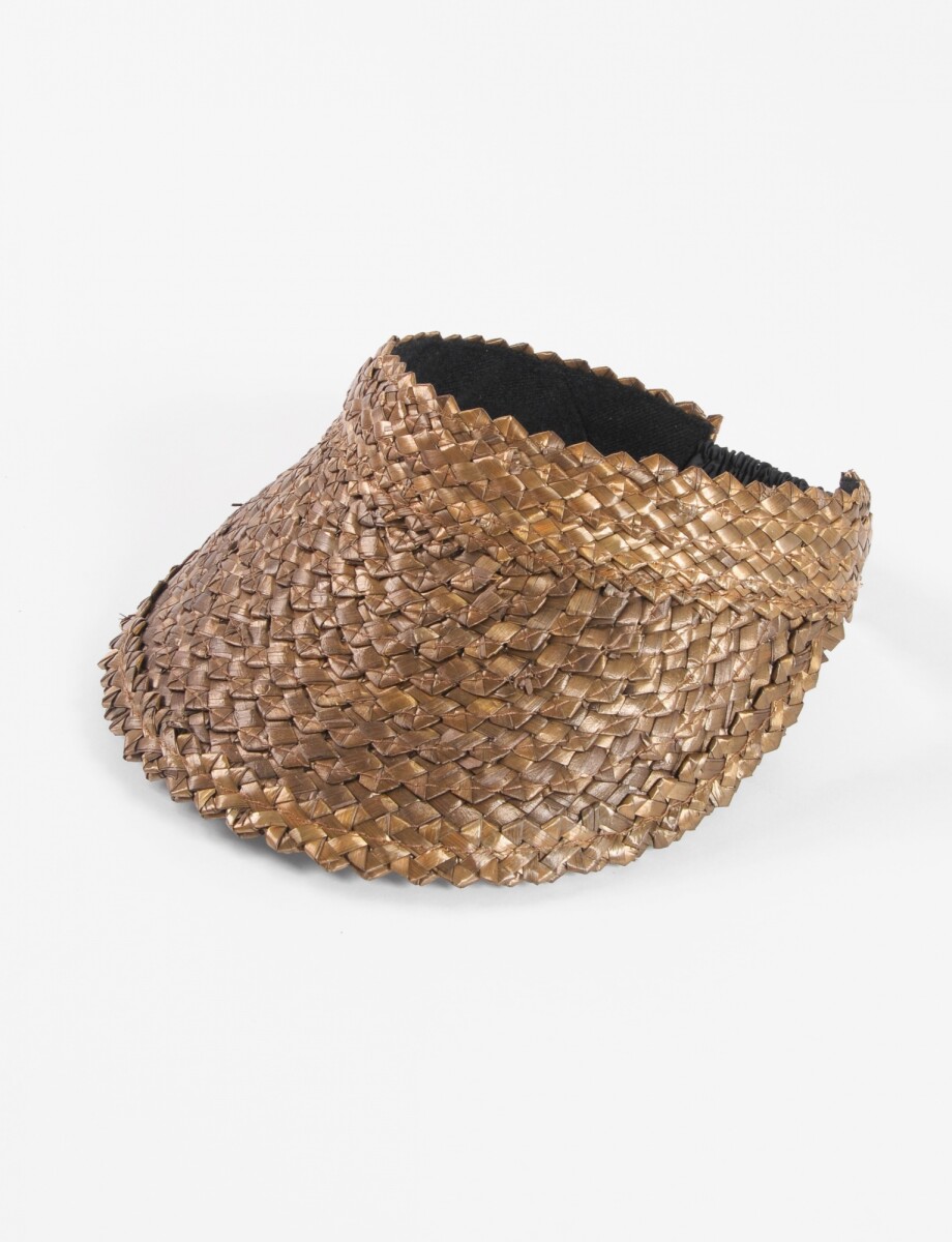 Visera papiro entrelazada - marrón 