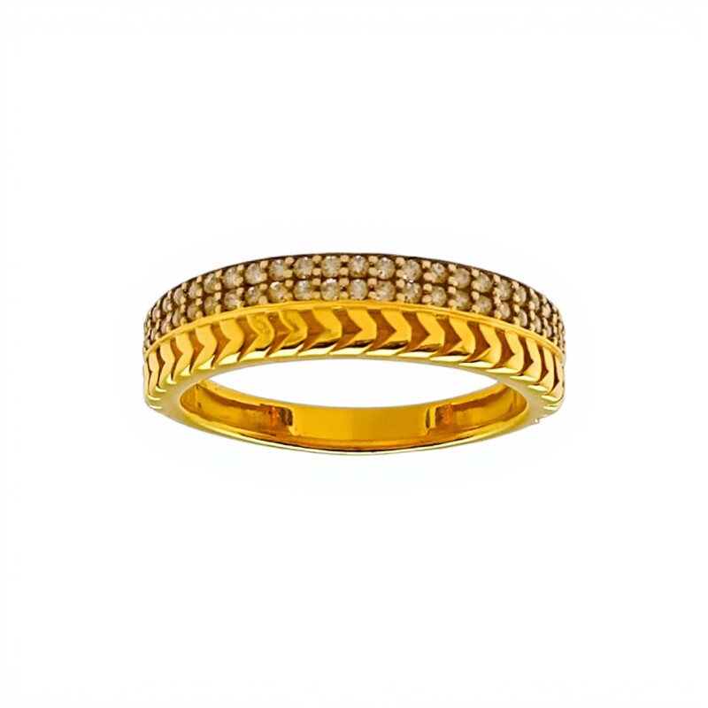 Anillo Sin Fin-Oro Bajo-Piedra Zirconia-AN8100 conpiedra