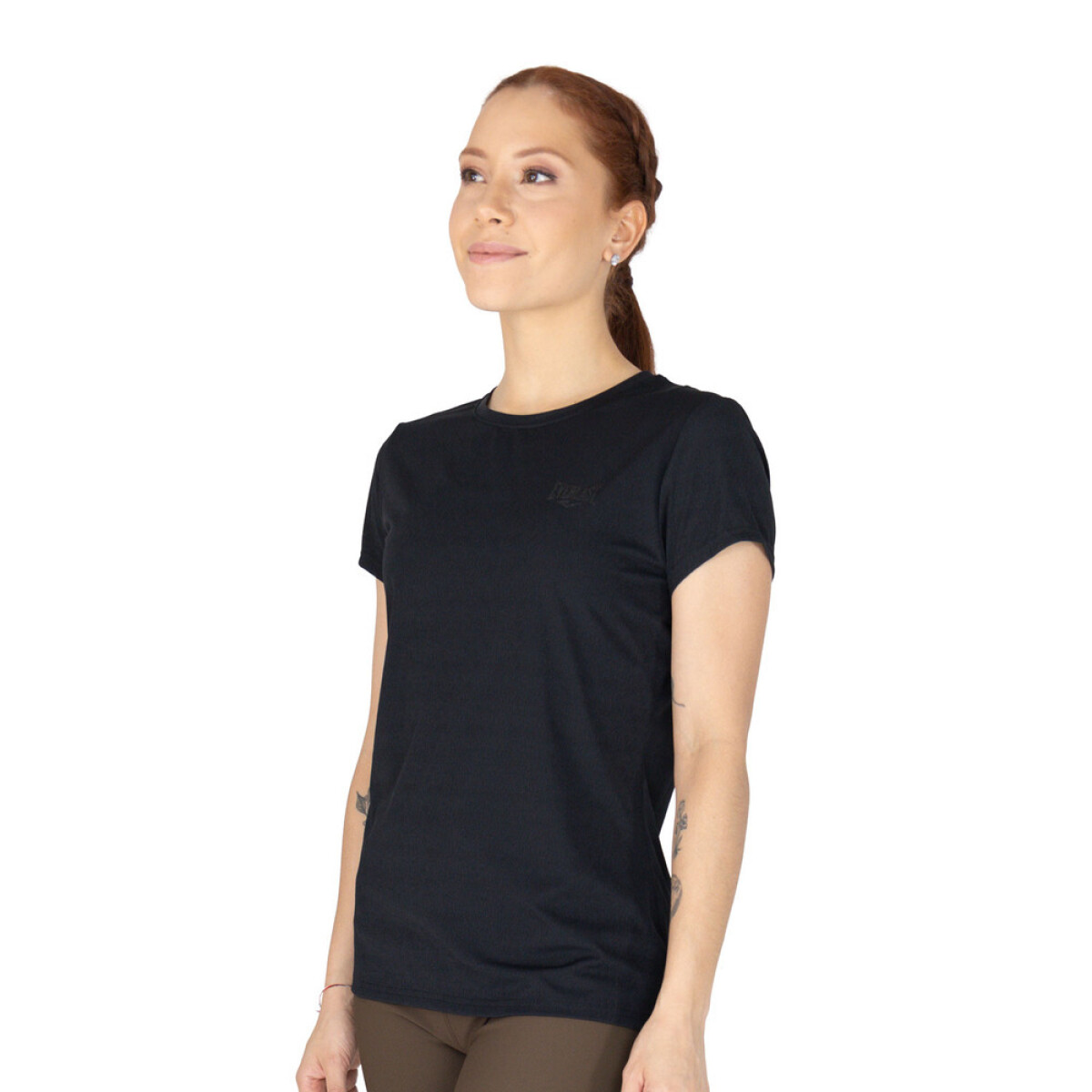 TSHIRT FEM NYL/SPX EVERLAST BLEND BK W6 S - BK 