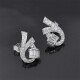 Caravanas En Oro 18K Blanco Con Brillantes Caravanas En Oro 18K Blanco Con Brillantes