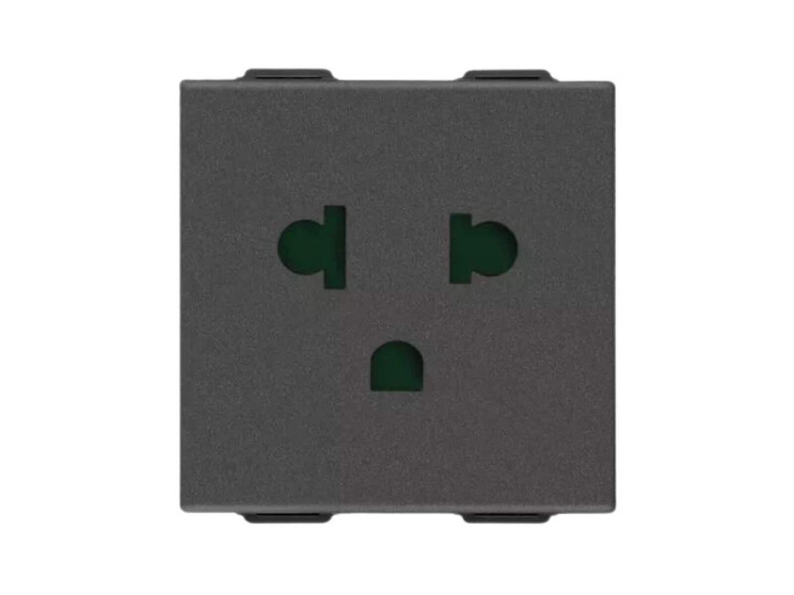 MODULO TOMA EUROAMERICANO CON TIERRA 2X16+T NEGRO NEVE UP 