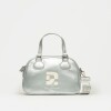 Mini bag Active Studio en efecto charol arrugado Metalizado