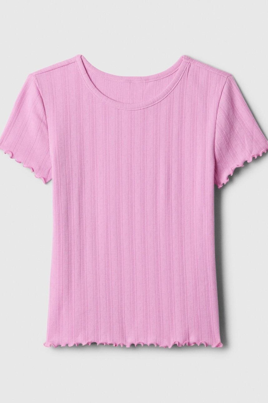 Remera Pointelle Niña Sugar Pink