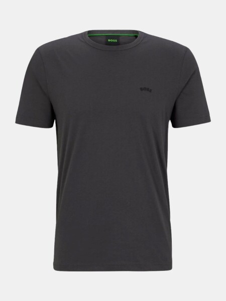 Hugo Boss -Remera básica de algodón, regular fit, TEE CURVED Gris